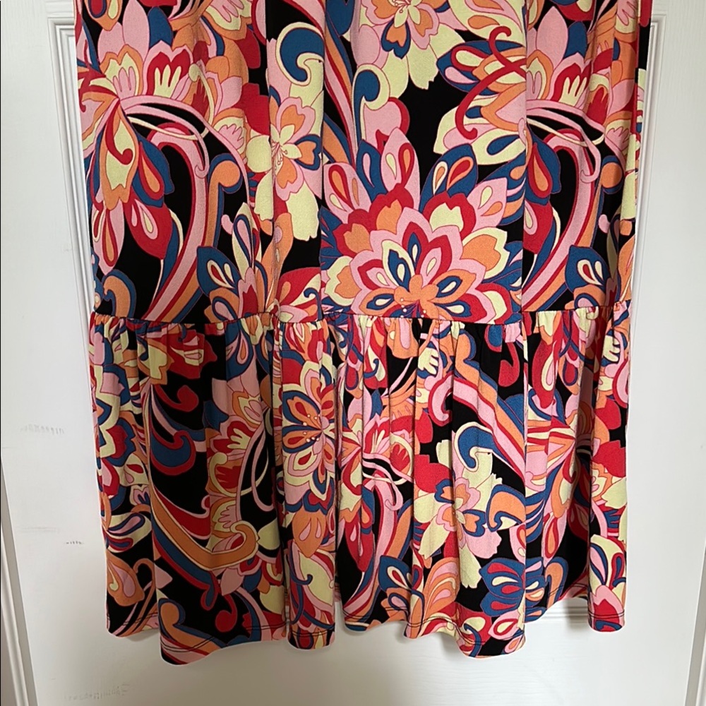 IMAN Floral Sleeveless Maxi Dress - Multicolor NWT 3X - Picture 4 of 8